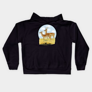 Deers  Illustration Kids Hoodie